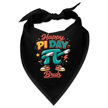 Happy Pi Day Bruh Dabbing Pi Mathe Spruch Retro - Bandana - Schwarz - Vorne
