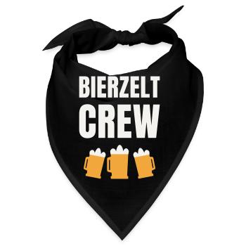 Bierzelt Crew Volksfest Festzelt Maß Partnerlook - Bandana - Schwarz - Vorne