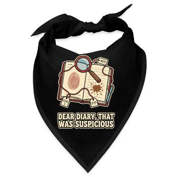 Dear Diary That Was Suspicious - Bandana - Schwarz - Vorne