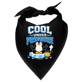 Cool Under Pressure Pinguin Meditation - Bandana - Schwarz - Vorne