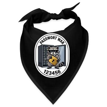 Cybersecurity Waschbär Shir - Bandana - Schwarz - Vorne
