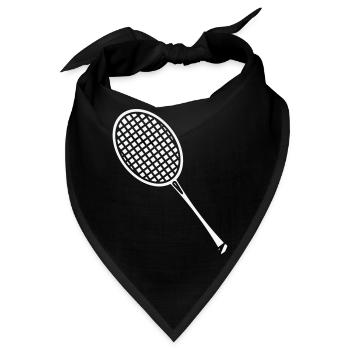 Minimalistische Tennisracket Linienkunst - Bandana - Schwarz - Vorne