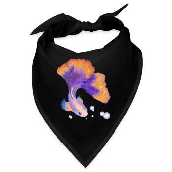 Fisch. Elegant unter Wasser - Bandana - Schwarz - Vorne