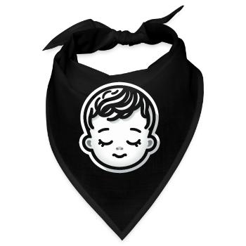 Baby Kopf Schlaf - Bandana - Schwarz - Vorne