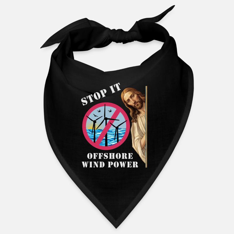 Offshore Windkraft Stopp - Bandana - Schwarz