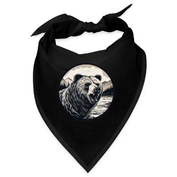 Grizzly Bär - Bandana - Schwarz - Vorne