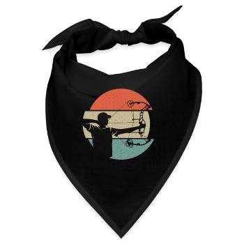 Bogenschießen Bogenschütze Compoundbogen Bogen - Bandana - Schwarz - Vorne
