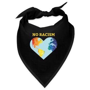 No racism Toleranz Geschenk Menschenrechte - Bandana - Schwarz - Vorne