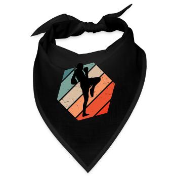 Thaibox Damen Thaiboxen Muay Thai Thaiboxer - Bandana - Schwarz - Vorne