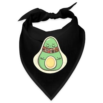 Meditierende Avocado Hippie Entspannung - Bandana - Schwarz - Vorne