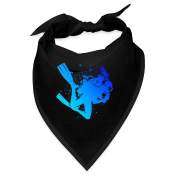 Free Dive Diver Scuba Taucher Damen Scuba Diver - Bandana - Schwarz - Vorne