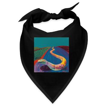 schlange, bunt, tier, geschenk, geschenkidee - Bandana - Schwarz - Vorne