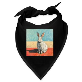 hase, kaninchen, bunt, tier, geschenk - Bandana - Schwarz - Vorne