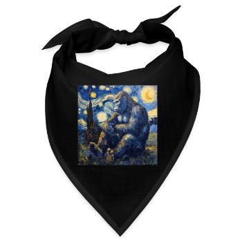 bigfoot, big foot, van gogh, sternenacht - Bandana - Schwarz - Vorne