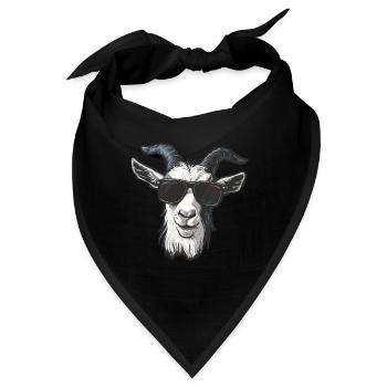 Ziege Goat Sonnenbrille - Bandana - Schwarz - Vorne