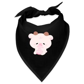 Schläfrige Kuh - Bandana - Schwarz - Vorne