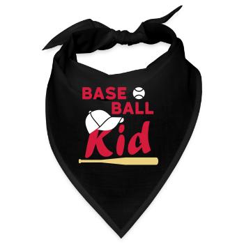 Baseball kid (Spielball, Kappe, Baseballschläger) - Bandana - Schwarz - Vorne