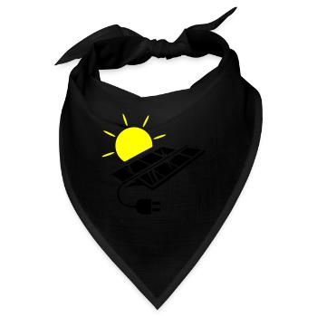 Photovoltaik Anlage Solar Energie - Bandana - Schwarz - Vorne