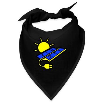 Photovoltaik Anlage Solar Energie - Bandana - Schwarz - Vorne