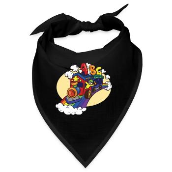 ABC Zug für Kinder zurück zum Schulkindergarten - Bandana - Schwarz - Vorne
