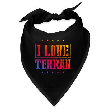 I Love Tehran - Bandana - Schwarz - Vorne