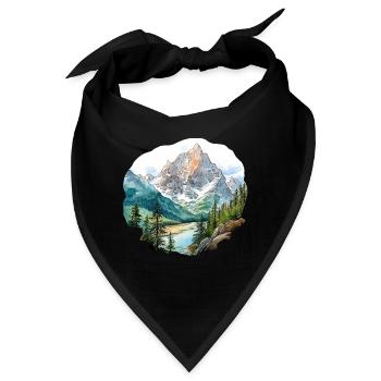 Berge - Bandana - Schwarz - Vorne