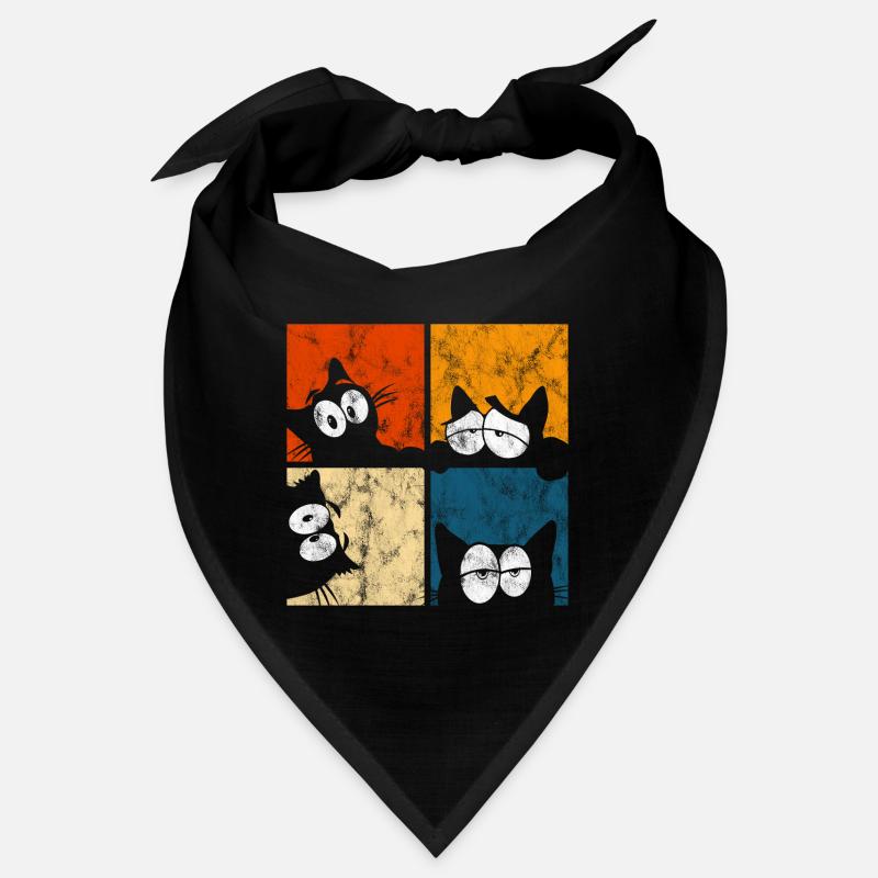 Chat Miau Chat Rétro Chat Bandana