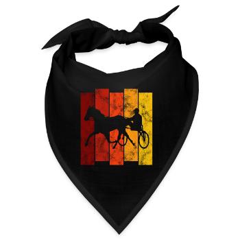 Trabrennen Pferd Pferde Trabrennsport Pferderennen - Bandana - Schwarz - Vorne