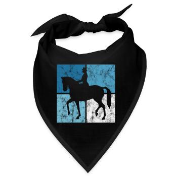 Dressur Dressurreiten Dressurreiter Reiten Pferd - Bandana - Schwarz - Vorne