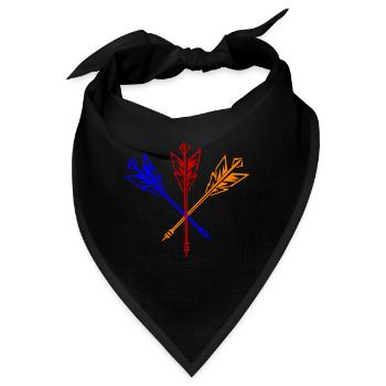 Dartpfeile Darts Symbol - Bandana - Schwarz - Vorne