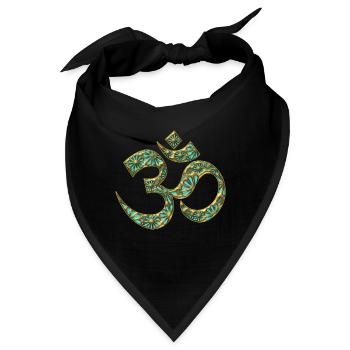 OM Mantra, AUM Symbol, Yoga, Buddhismus Musik Aum - Bandana - Schwarz - Vorne