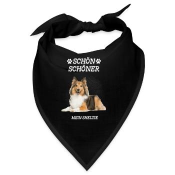 Schön Schöner Mein Sheltie - Bandana - Schwarz - Vorne