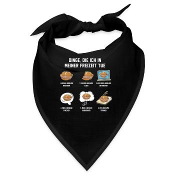 Leberkäse in der Freizeit - Bandana - Schwarz - Vorne