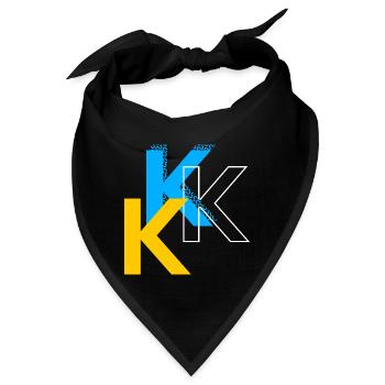 Buchstabe K - Bandana - Schwarz - Vorne