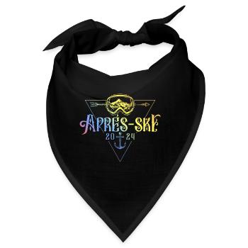 Apres Ski 2024 Ski Berge Bunt - Bandana - Schwarz - Vorne