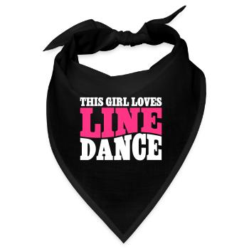 LINEDANCING, THIS GIRL LOVES LINE DANCE - Bandana - Schwarz - Vorne