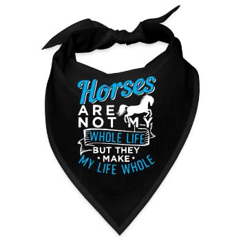 Horse Riding - Bandana - Schwarz - Vorne