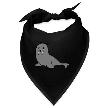 Robbe Tier Comic - Bandana - Schwarz - Vorne