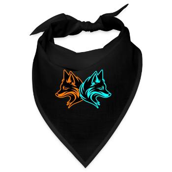 Fuchs Tier - Bandana - Schwarz - Vorne