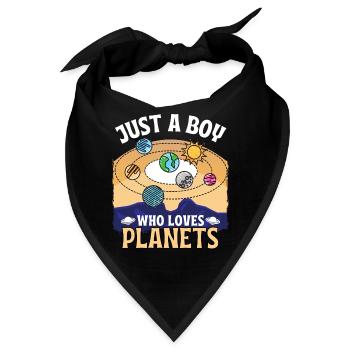 Nur ein Junge, der Planeten liebt - Bandana - Schwarz - Vorne