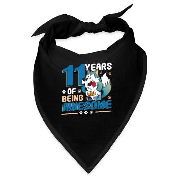 Celebrating 11 Years, 11. Geburtstag - Bandana - Schwarz - Vorne
