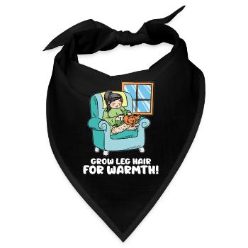 Wachsen Sie Beinhaare für Wärme Haarige Feministin - Bandana - Schwarz - Vorne