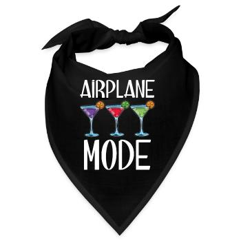 8 Airplane Mode copy - Bandana - Schwarz - Vorne