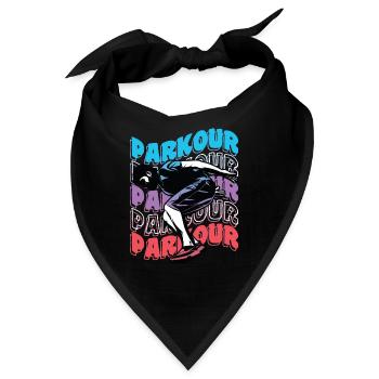 Freelaufender Parkour - Bandana - Schwarz - Vorne