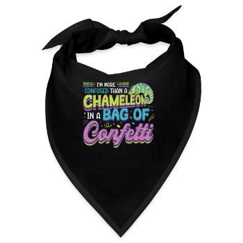Verwirrter Als Ein Chamäleon - Bandana - Schwarz - Vorne