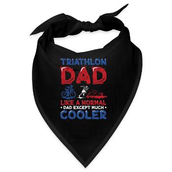 Triathlon-Dad, wie ein normaler Dad, nur cooler. - Bandana - Schwarz - Vorne