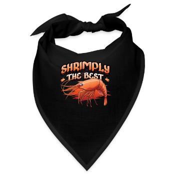 Shrimply Die Besten Meeresfrüchte Essen Shrimps - Bandana - Schwarz - Vorne