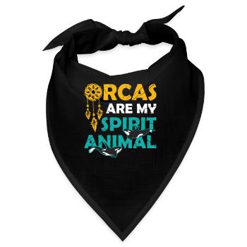 Der Orca Ist Mein Seelentier, Wal, Orca. - Bandana - Schwarz - Vorne
