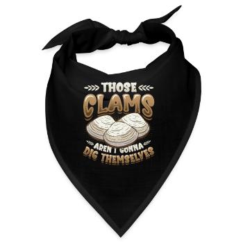 Diese Muscheln Graben Sich Nicht Selbst Aus - Bandana - Schwarz - Vorne