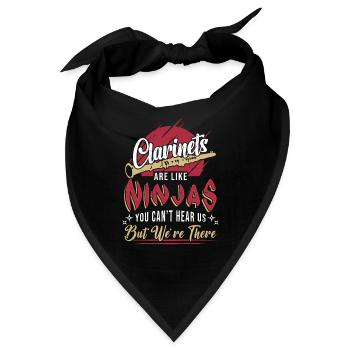 Klarinetten Sind Wie Ninjas, Marching Band - Bandana - Schwarz - Vorne